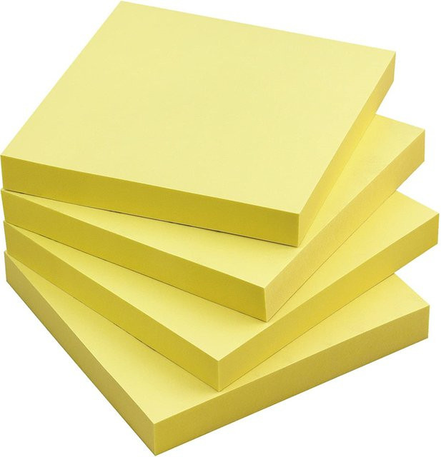 Selbstklebende Haftnotizen in leuchtenden Farben, 100 Blatt pro Block, B/H: 7,62 x 7,62 cm - Bild 1