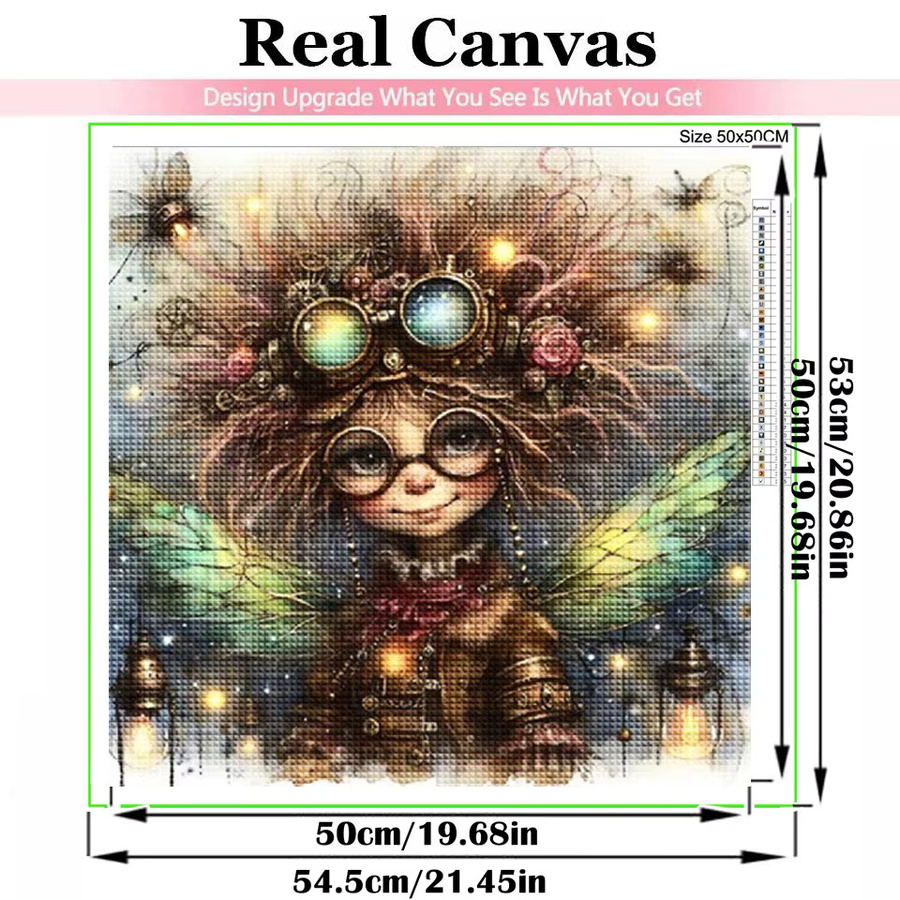 5D-Diamant-Malerei-Set RealShining Steampunk Fantasy Elfe Mosaik-Stickerei mit runden Steinen in Multicolour zur Wanddekoration - Bild 2