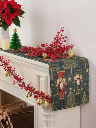 JIT Weihnachts-Tischläufer Nussknacker Motiv, mehrfarbig, B/T: 30 x 30 cm