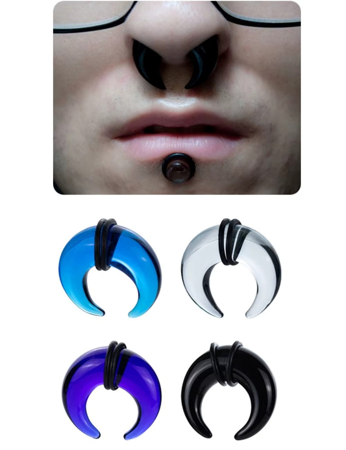 BGjingshuai Septum-Extruder Glas, konisch, C-förmig, Bunt - Bild 4
