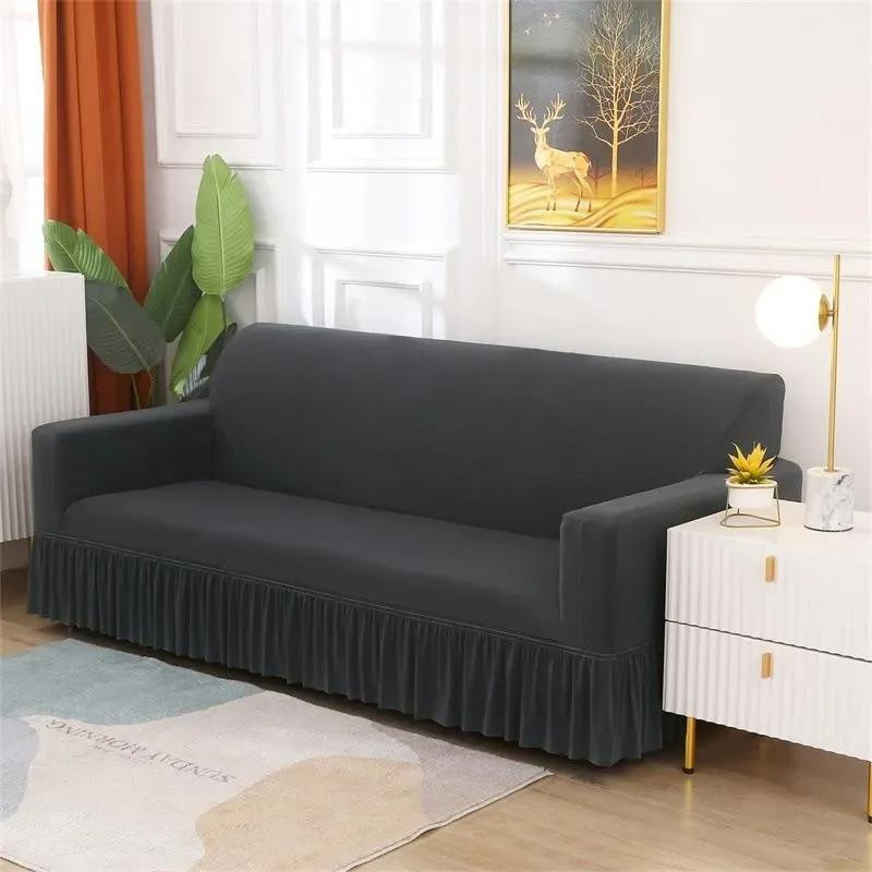 Seasons Elastischer Sofabezug mit doppelter Armlehne für 1-Sitzer, Polyester, Rutschfest, Breite: 90-140 cm - Bild 4