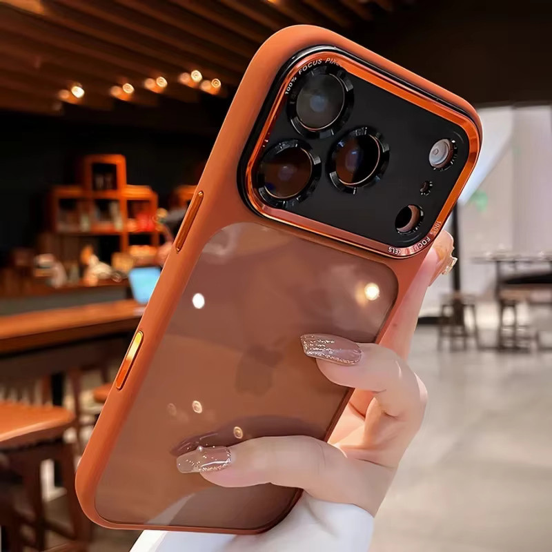 Stoßfeste Acryl-Handyhülle mit Linsenschutz für Apple iPhone 12 bis 17 Pro Max Plus, transparent - Bild 2