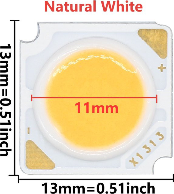 10 Stück Bridgelux COB LED-Chips 1313 Kristall-Lichtperlen für LED-Strahler in Weiß und Transparent - Bild 1