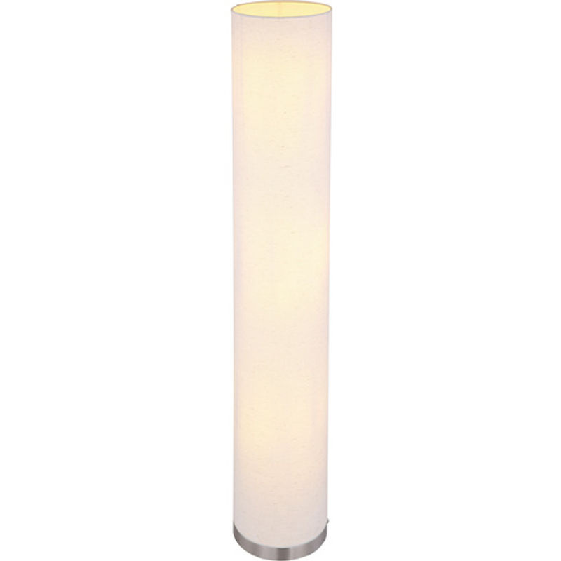 Globo Stehleuchte Ava 3-flammig aus Metall und Textil in Nickel matt und Beige, Höhe: 110 cm - Bild 2
