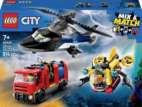 LEGO City Kombinationsset mit Hubschrauber, Löschauto und U-Boot - Bild 1