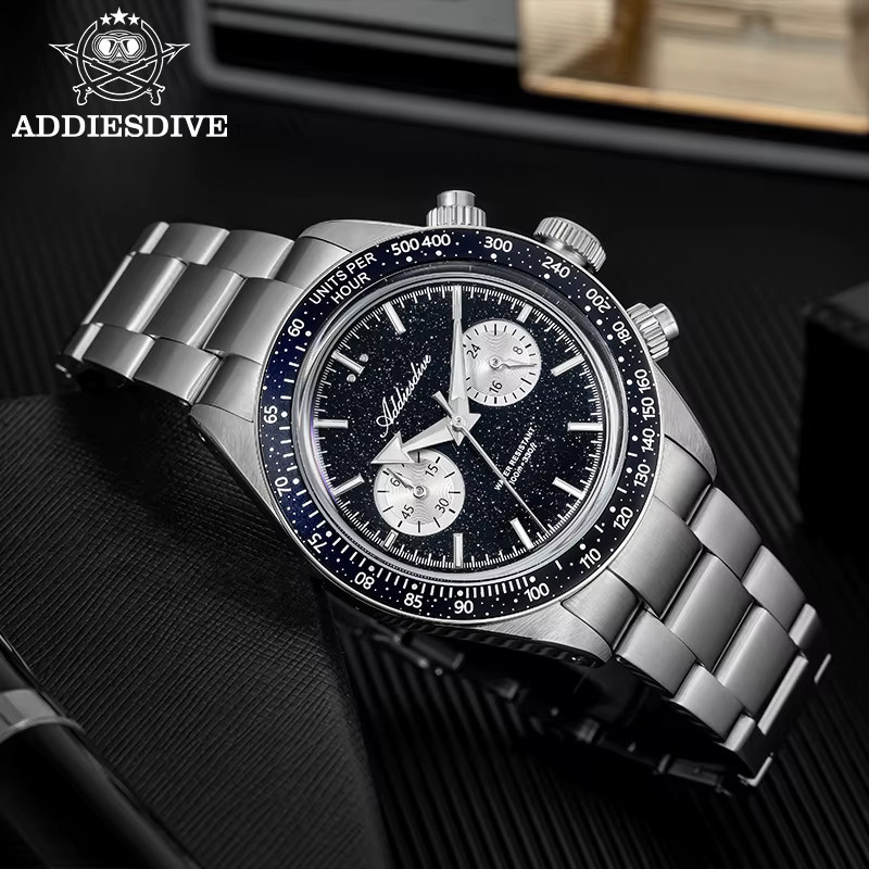 ADDIESDIVE Chronographenuhr, Edelstahl, Quarz, Herren - Bild 6