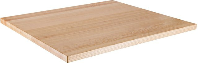 VEGA Indoor-Tischplatte Kentucky rechteckig aus Esche in Braun, B: 80 cm, T: 60 cm, H: 3 cm - Bild 1