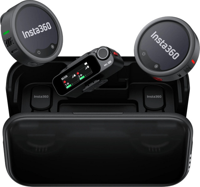 Insta360 Mic Pro Dual Bluetooth Mikrofon Set in Schwarz für Kameras und Smartphones - Bild 1