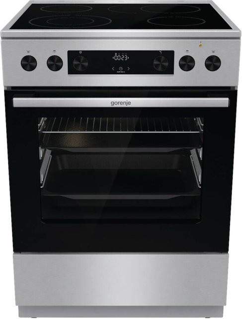Gorenje Standherd GECS6C70XPA mit Glaskeramikkochfeld in Edelstahloptik, B/H/T: 60 x 85 x 60 cm - Bild 1