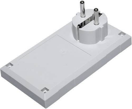TRU COMPONENTS ESU 1200 E/CEE Stecker-Gehäuse aus Polycarbonat und ABS in Lichtgrau, B/T/H: 12,5 x 6,7 x 5,0 cm - Bild 1
