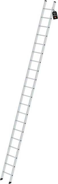 PROREGAL Sprossen-Anlegeleiter ohne Traverse in Silber mit 20 Sprossen - Bild 1