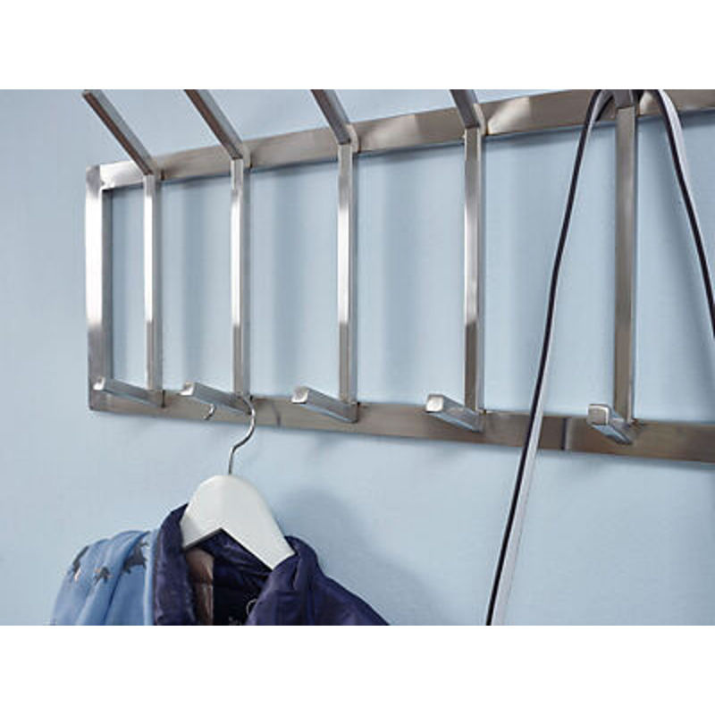 Wohnling Garderobe aus Metall in Silber/Grau, modern und matt, B/H/T: 65 x 30 x 10 cm - Bild 3