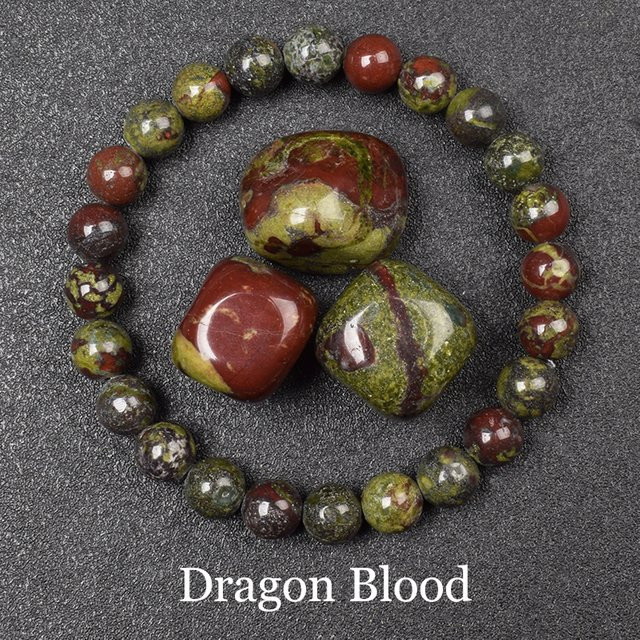 QLDDDstar Armband, Drachenblutstein, Blutstein-Jaspis, Damen und Herren - Bild 1