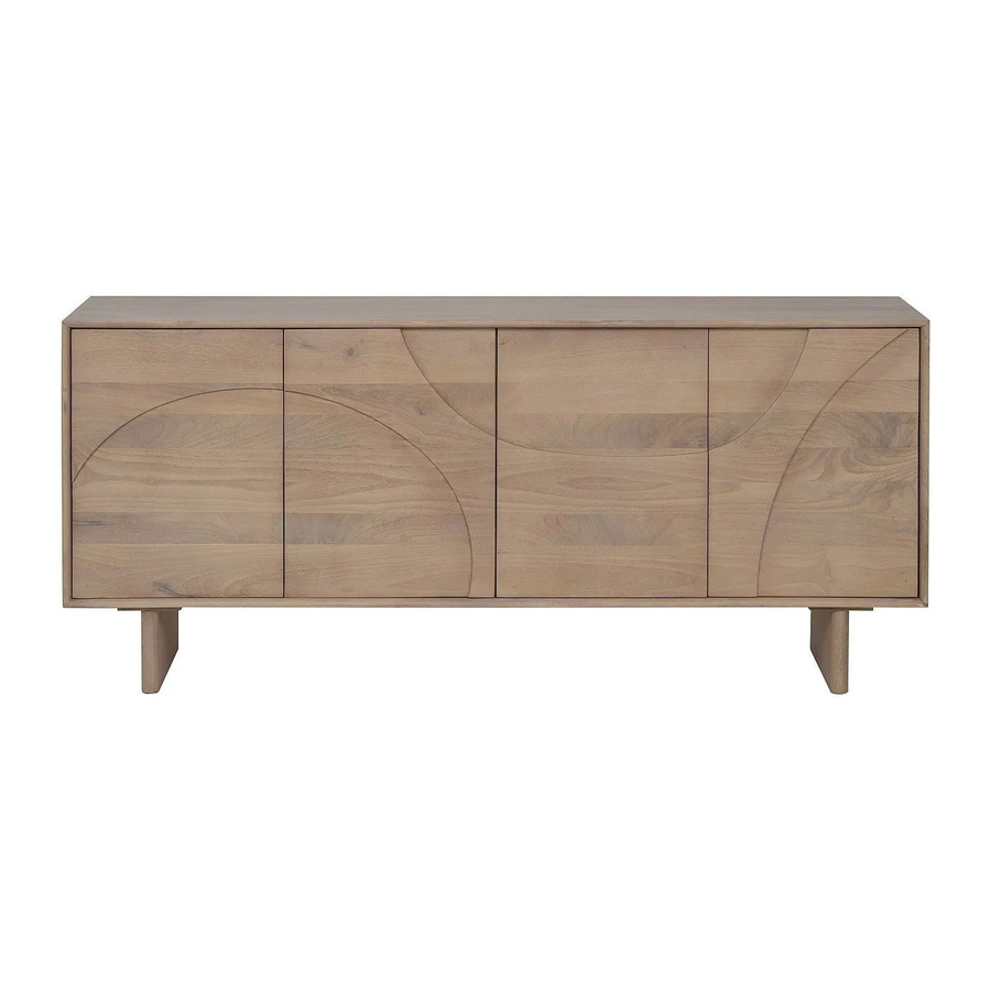 Vente-unique Sideboard Berlama aus Mangoholz in Naturfarben Beige, Breite: 170 cm - Bild 2