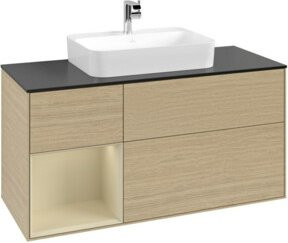 V&B Waschtischunterschrank Finion in Eichenmatt, Breite: 120 cm, Tiefe: 50,1 cm, Höhe: 50,1 cm - Bild 1