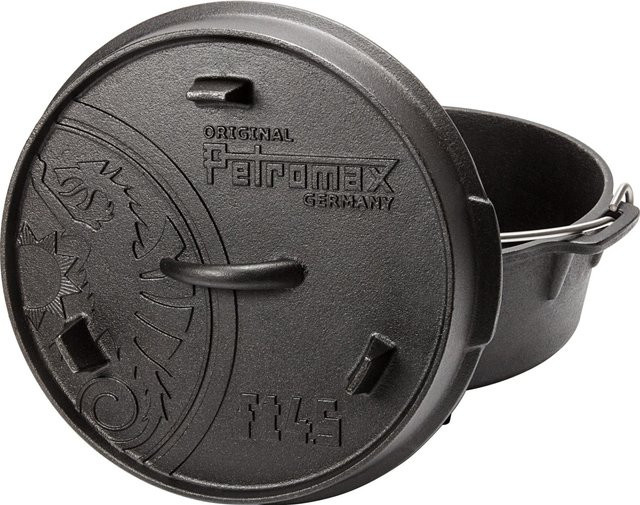Petromax Dutch Oven FT4.5 Feuertopf aus Gusseisen in Schwarz mit Standfüßen für das Kochen über offenem Feuer - Bild 2