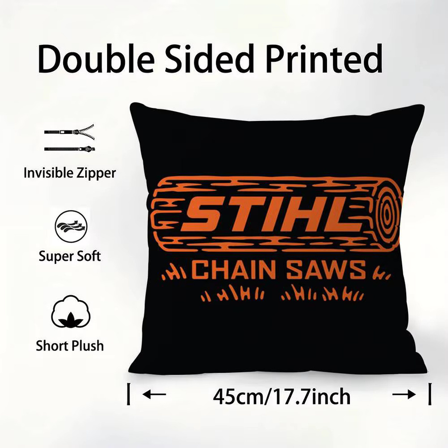 STIHL Chainsaw Logger Kissenbezug mit doppelseitigem Druck für dein Sofa oder Zuhause - Bild 2