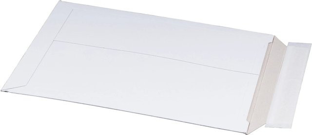 PROREGAL Versandtaschen aus Vollpappe A4 mit Selbstklebeverschluss und Aufreißfaden, Weiß, B: 30,8 cm, H: 23,5 cm, T: 5,0 cm - Bild 1