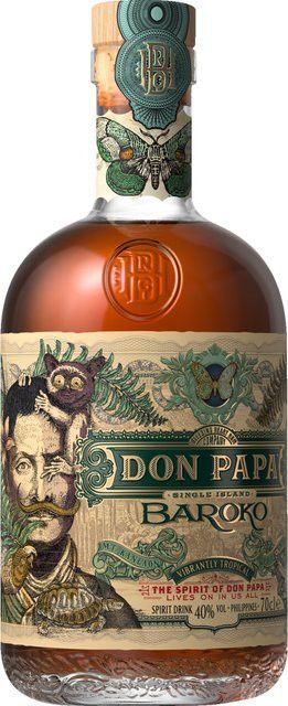 Don Papa Baroko Rum, Negros Philippinen, 40% Vol., 0,7 l - Bild 1