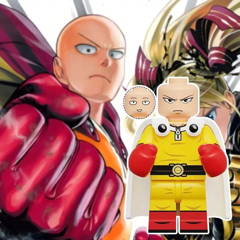 Bandai One-Punch Man Saitama Minifigur Blöcke, Schlüsselanhänger - Bild 2