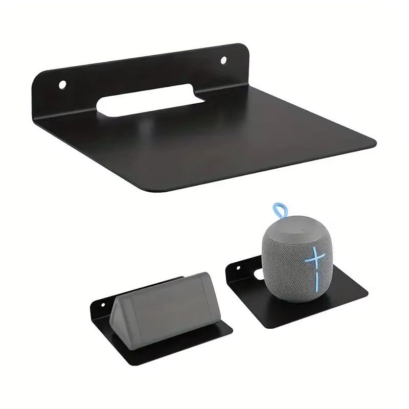 MovingMic Wandmontierte Lautsprecherhalterung aus Metall in Schwarz für Lautsprecher und Router - Bild 6