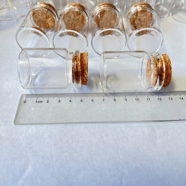 Kleine Glasflaschen mit Korkverschluss, transparente Mini-Glasgefäße für DIY-Dekoration, 30 ml - Bild 1