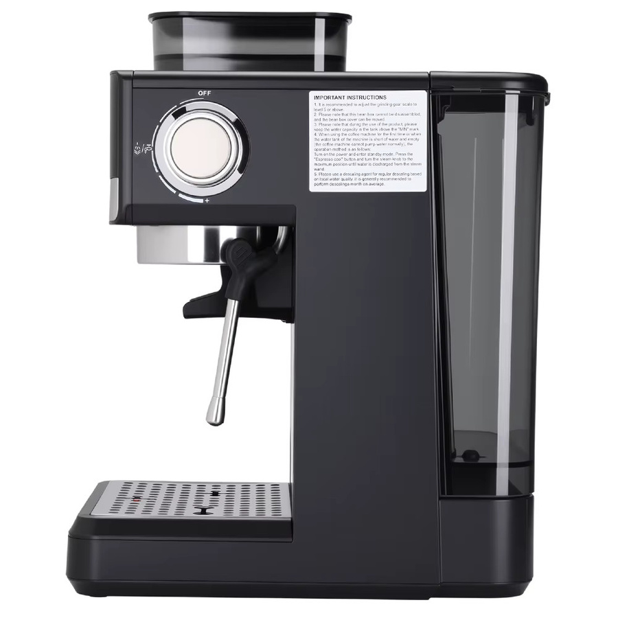BlitzHome CM5520 Halbautomatische Espresso-Kaffeemaschine in Schwarz mit integriertem Mahlwerk, 1350W, 20 Bar und Touchscreen, 1,8l - Bild 5