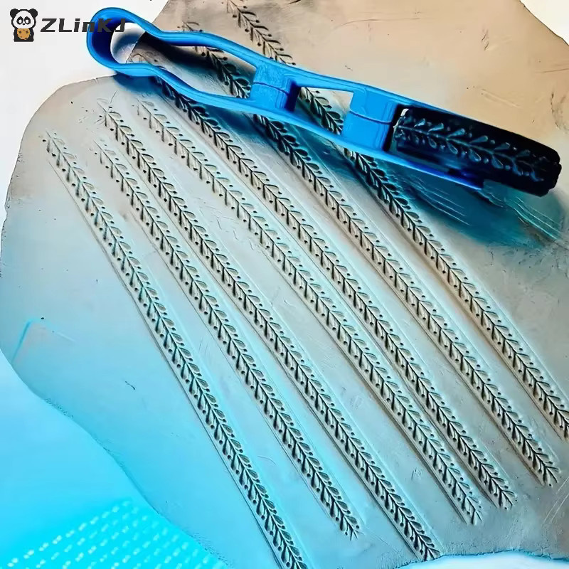 JETTING Relief-Rollwerkzeug aus Kunststoff für Ton und Keramik in Blau - Bild 3