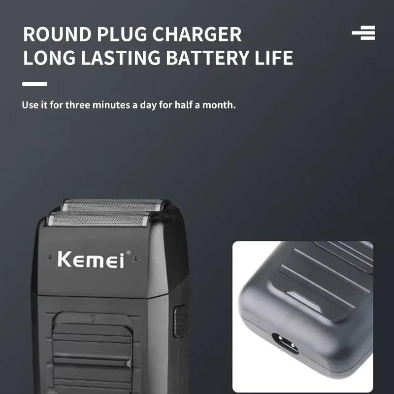 Kemei KM-1071 Elektrische Haarschneidemaschine, Schwarz, Herren - Bild 4