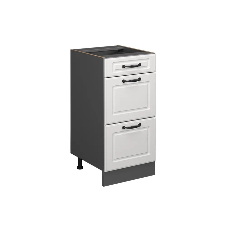 Vicco Küchenunterschrank R-Line Landhaus Weiß Anthrazit mit Schubladen Breite: 40 cm - Bild 2