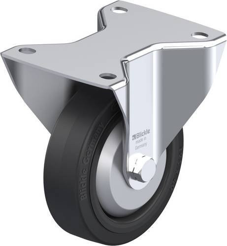Blickle Bockrolle 337402 BK-POEV 125KA-3-FA in Schwarz und Grau mit 125 mm Rad-Durchmesser und einer Tragfähigkeit von max. 250 kg - Bild 1