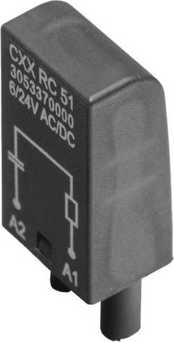 Weidmüller Schutzbeschaltung RC-Glied CXX RC 52 Schwarz 20 Stück - Bild 1