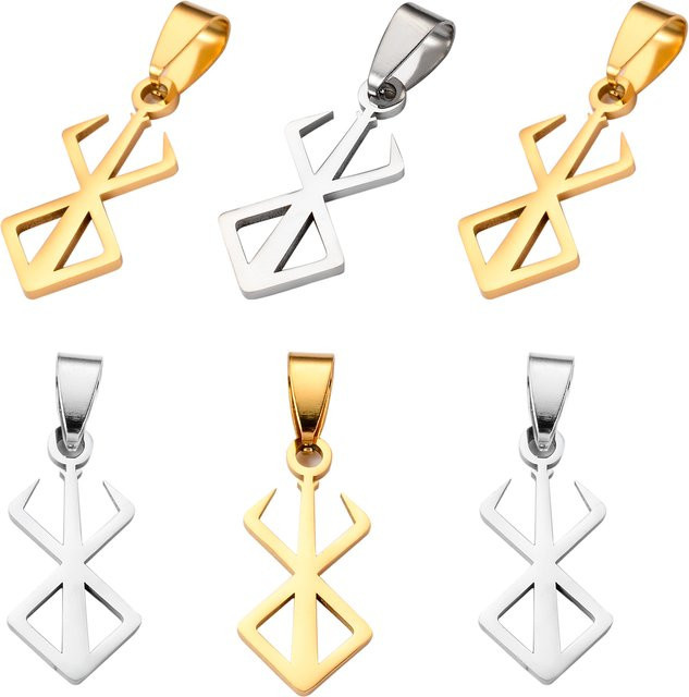 Anhänger Charms, Edelstahl, Schwert Logo, Unisex - Bild 1