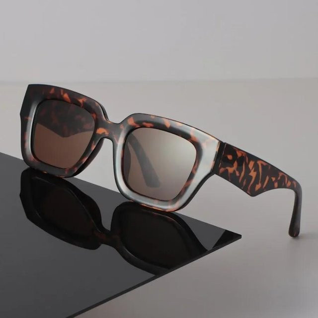 Fable Sonnenbrille, quadratisch, Vollrand, Kunststoff, grau, Unisex - Bild 1