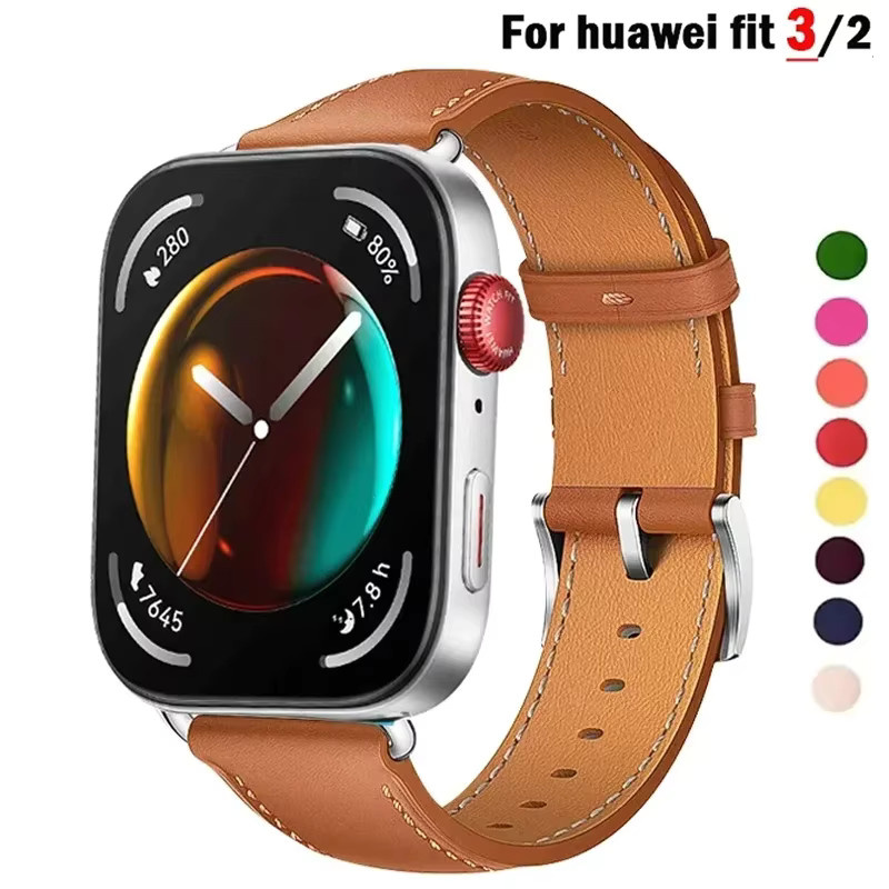 Uhrenarmband Leder, Retro, Herren, für Huawei Watch Fit 3 - Bild 1