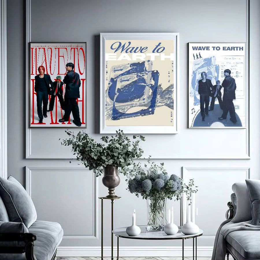 W-Wave To E-Earth Classic Jazz Band Selbstklebendes Kunstposter Whitepaper Drucke zur Heimdekoration - Bild 2