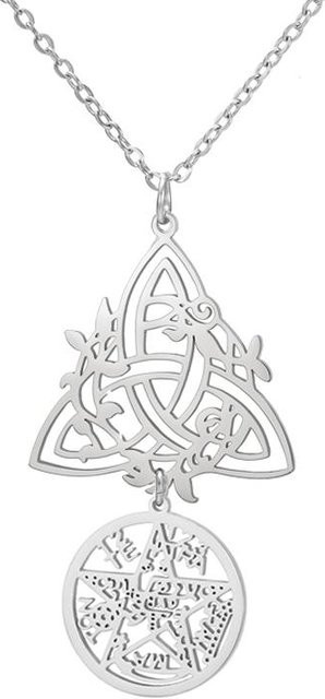 Rui Di Halskette, Doppel-Amulett, Edelstahl, 45 cm, Unisex - Bild 1