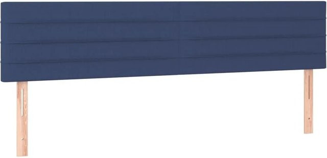 2er-Set vidaXL Kopfteile aus Stoff in Blau, gepolsterte Paneele für das Schlafzimmer, Breite: 80 cm, Tiefe: 5 cm, Höhe: 78 bis 88 cm - Bild 1