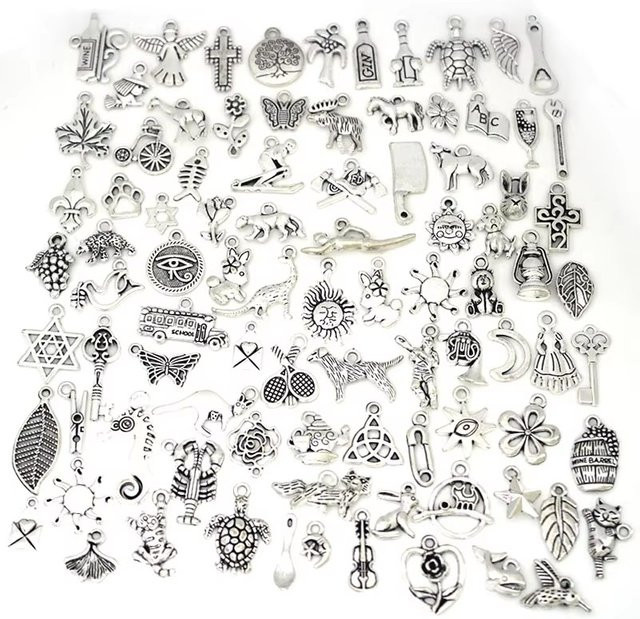 SUMOORL Charms, Silber, Vintage, Legierung, 30 Stück/Set - Bild 1