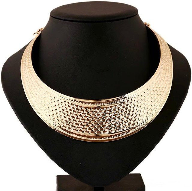 Halskette Punk-Stil, Gold-Farbe, Damen - Bild 1