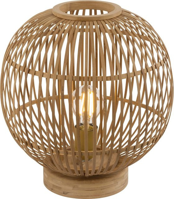 Globo Tischlampe Hildegard aus Bambus in Braun mit E27 Fassung - Bild 1