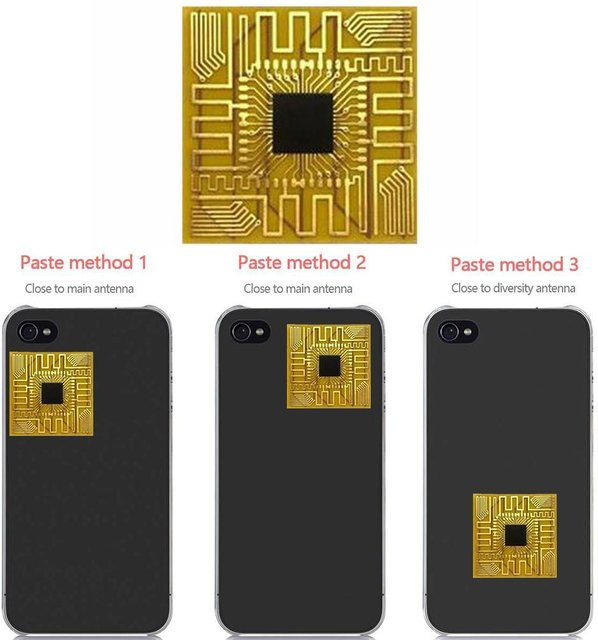Handy Signal Verstärker Aufkleber für 5G und 4G in Gold für dein iPhone - Bild 1