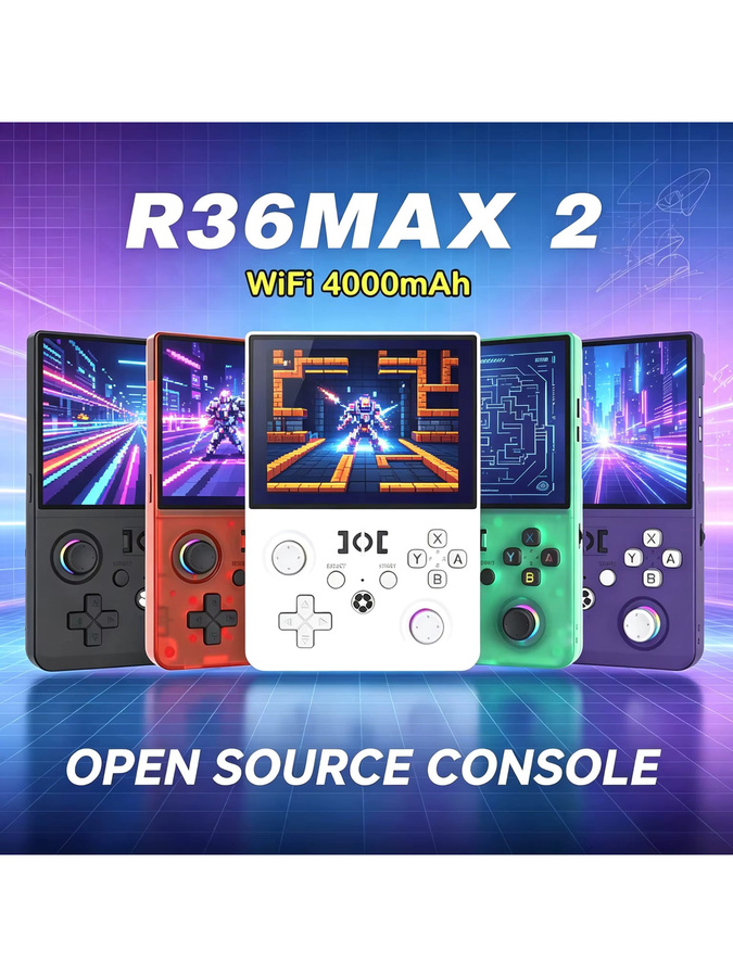 JSAMAZING R36MAX 2 Retro-Handheld-Spielkonsole in Grün mit 4,5 Zoll IPS Display, RK3326 Quad-Core, WiFi und USB-C Unterstützung - Bild 4