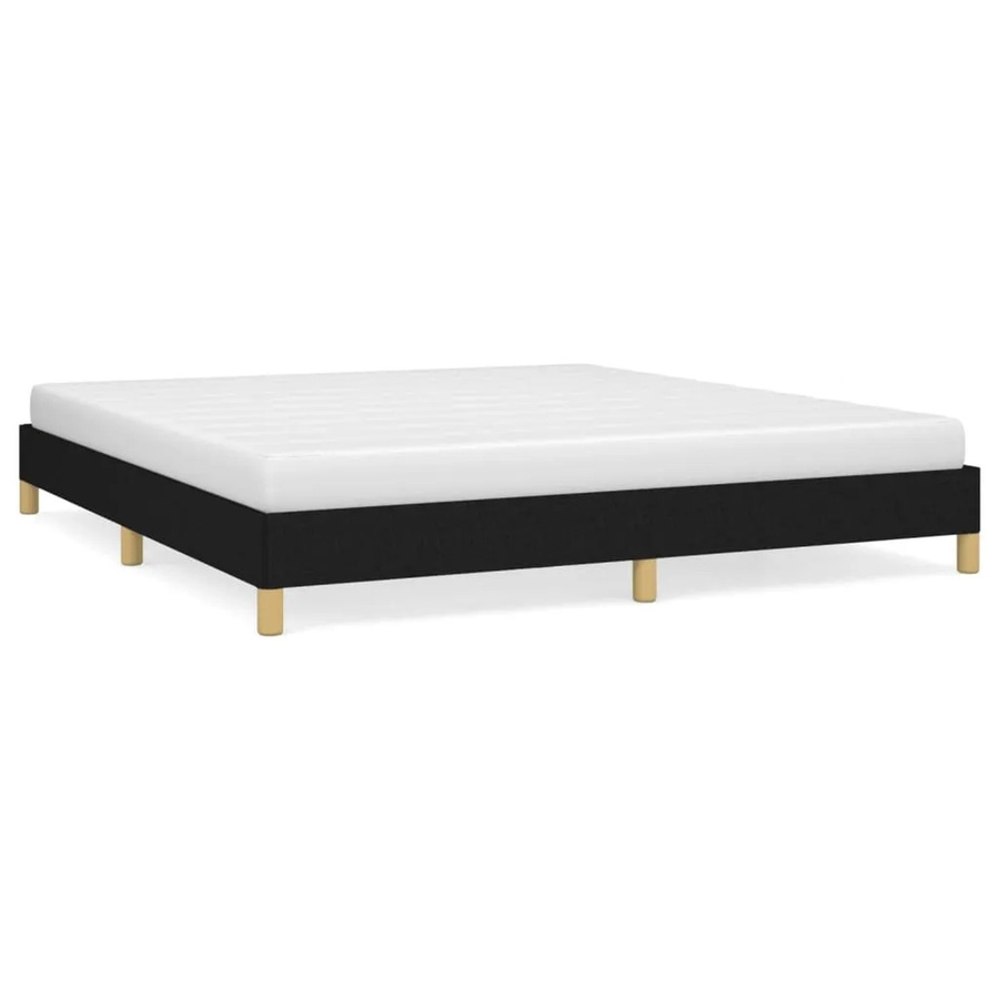 vidaXL Bettgestell gepolstert Schwarz Stoff B/T/H: 180 x 200 x 183 cm - Bild 2