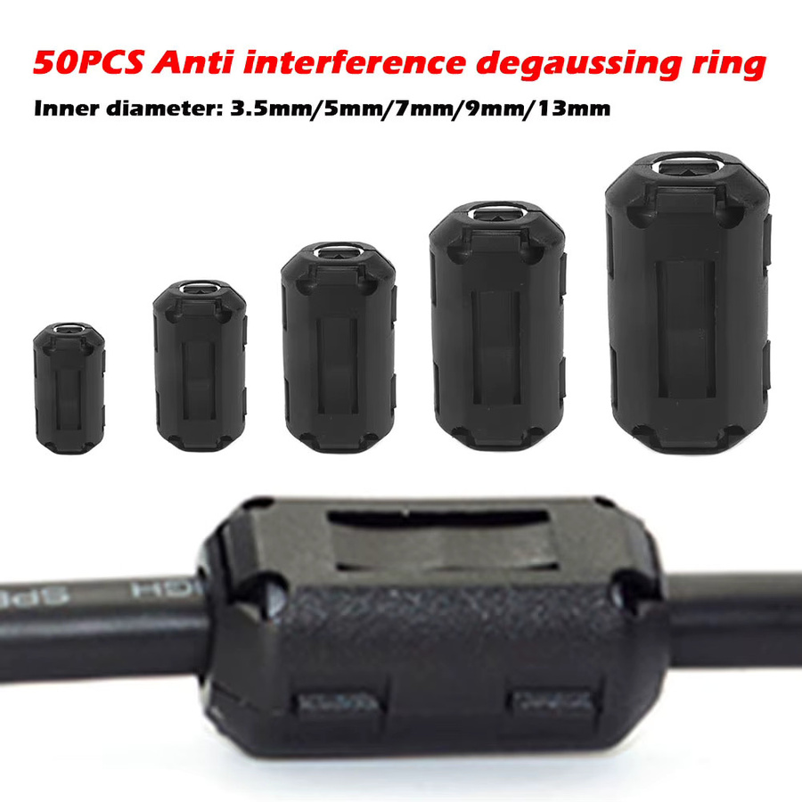 APWIKOGER Clip-on Ferrit Ring Core Bead Choke EMI RFI Filter Noise Suppressor für USB Audio Video und Netzkabel, Schwarz - Bild 4