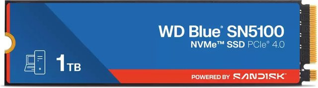 Western Digital WD Blue SN5100 NVMe M.2 SSD, 1 TB, Blau - Bild 1