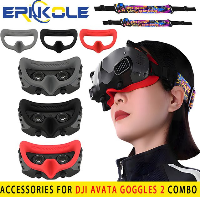 DJI Avata Goggles 2 Zubehör Set mit verstellbarem Kopfgurt, Batteriehalter, Yagi-Antenne und Silikon-Augenpolster in Multicolour - Bild 1