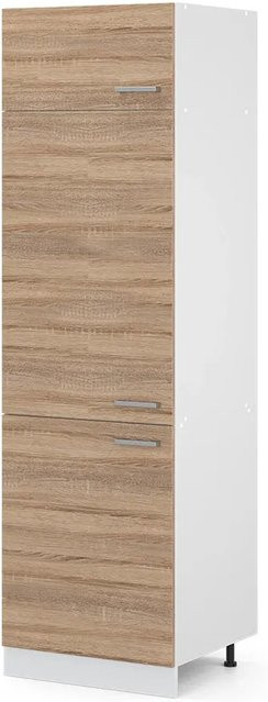 Vicco R-Line Kühlumbauschrank Hochschrank für die Küche Sonoma Weiß B/T/H: 60 x 57,2 x 207 cm - Bild 1