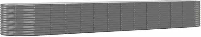 Furnicato Hochbeet aus pulverbeschichtetem Stahl in Grau, B/T/H: 100 x 554 x 68 cm - Bild 1