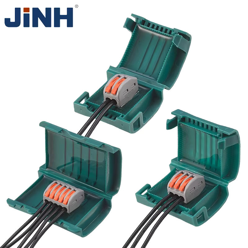 JINH IP68 Mini-Gel-Drahtverbinder Anschlussdose in Grün, wasserdichte Anschlussblöcke für den Außenbereich - Bild 3